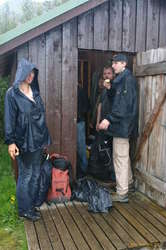 The rain came just as we started to pack