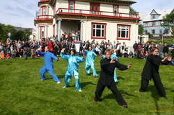 Ute and Karine doing Tai Chi