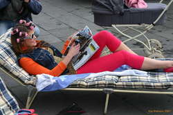 A smile escapes the lips