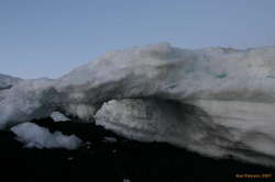Melting snow on the summit
