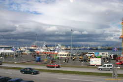 Boats with ribbons, and a mini childrens fair