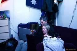 Chelle watches with rapt interest