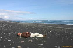 Alex catchs some sun