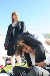 Alda, Lee and Einar Logi, clowning around.