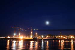 Moonrise over the harbour
