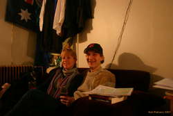 Chelle and Wolfgang, back on my couch