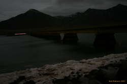 Ice on the shore near Borgarnes