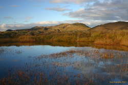 Stóri Meitill over a pond