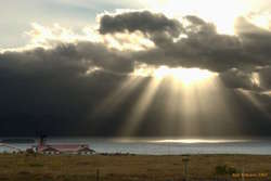 Sunbeams near Tjörnes