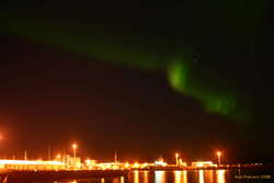 Aurora over the harbour