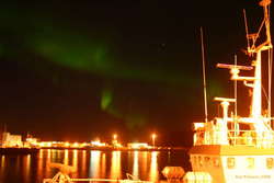 Aurora over the harbour