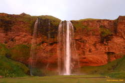 Seljalandsfoss at sunset