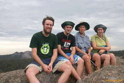 Karl, Matthew, Mum and Helen on West Bald Rock