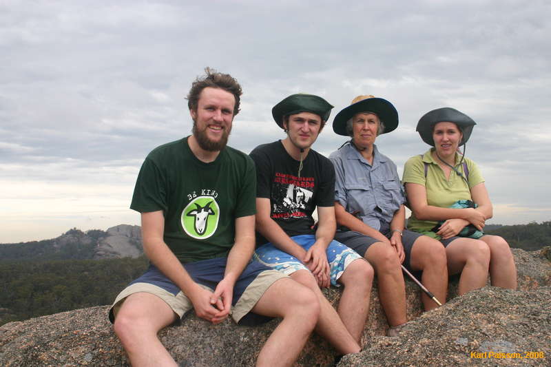 Karl, Matthew, Mum and Helen on West Bald Rock