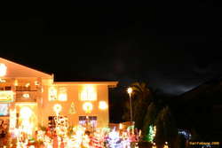 Lightning behind the house