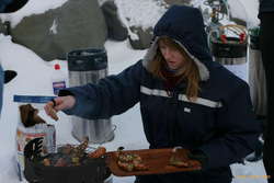 Alda grilling lobster