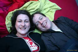 Guido and Jessica relaxing at my place