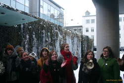 Protesting in front of City Hall