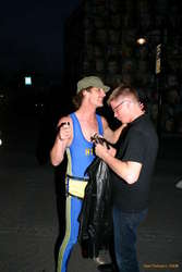 This guy gets out of it, he deploys the instant bar shot setup as a distraction