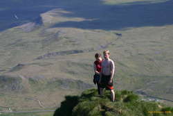 Iveta and Jonas on top of the last rope