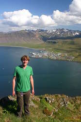 Karl in front of Grundarfjörður