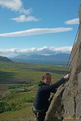 Eva climbing