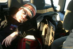 Guido lounges in the cheap seats