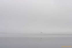 The coast guard makes sure no-one slips in under cover of fog