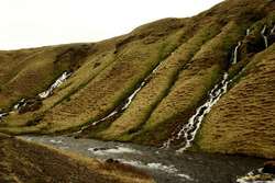 Cascades in the hillside