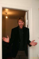 Karl in his new lounge jacket