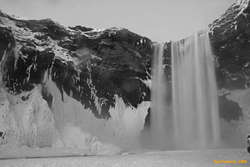 Skógarfoss near dusk
