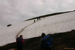 More steep mucky snow