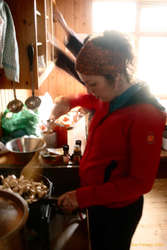 Kata helping cook dinner