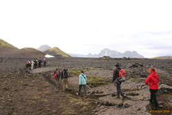 Walking off from Hvangil