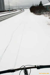 Cutting freshies on the bike