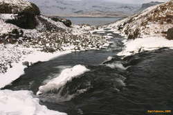 Looking down Fossá to Hvalfjörður