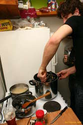 Lee stirring the pot