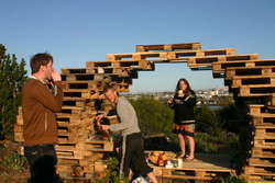 Eggert, Bjöggi and Bel, BBQ in Öskjuhlíð