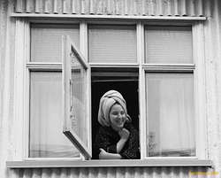 Looking down on the May Day Parade