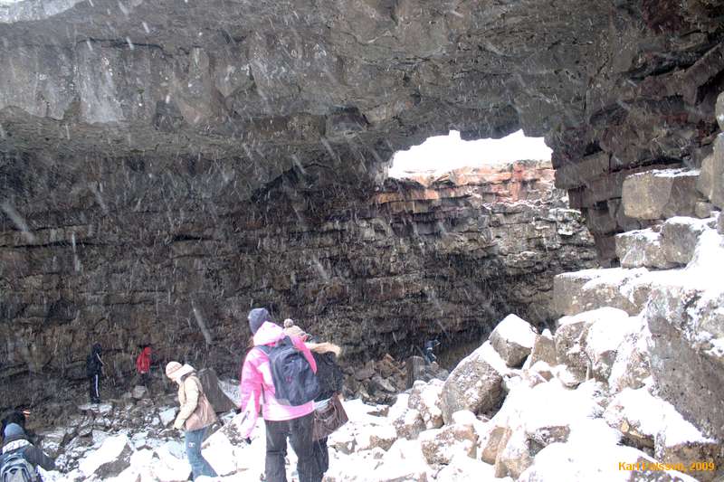 Good weather for going caving