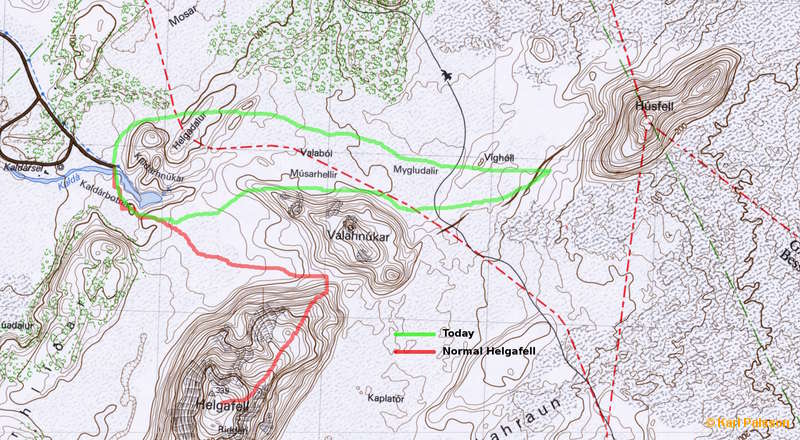 Map of my route for the day