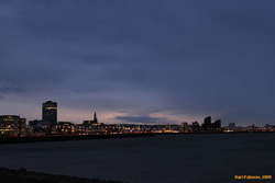 Dusk falling over Reykjavík