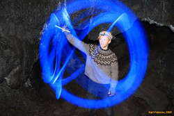 Viðar and his glow stick