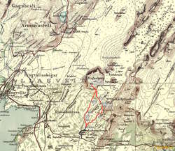 Red is my route, 1:100k