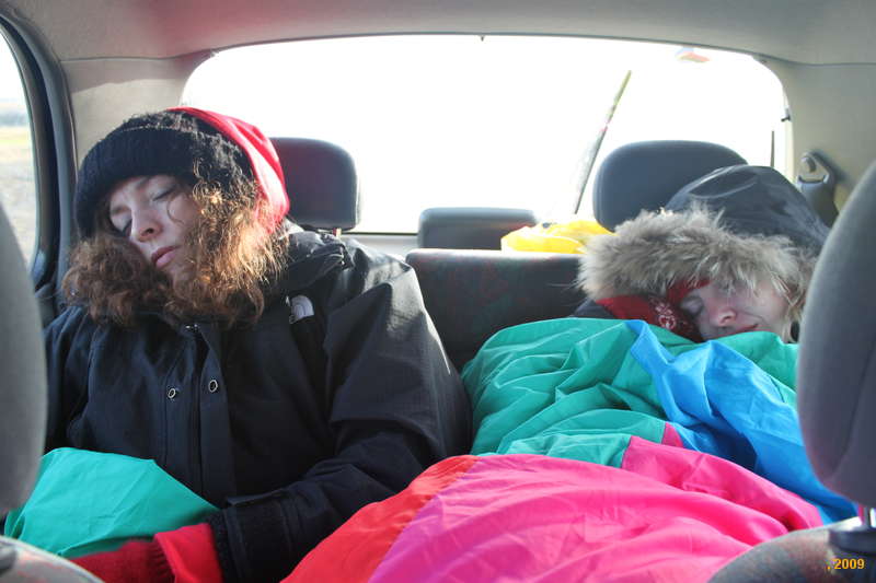 Kata and Ásta having a sleep in.