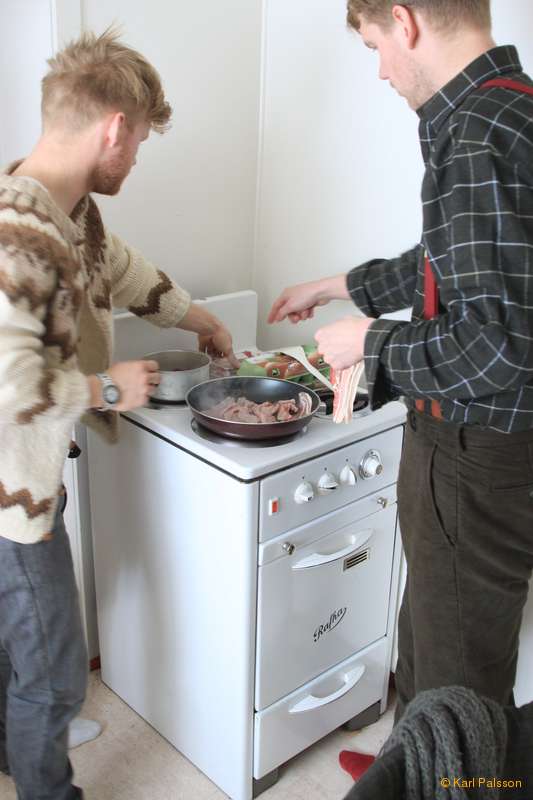Cooking breakfast