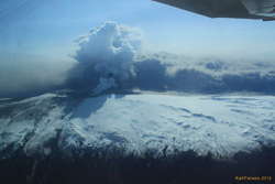Gígjökull running down from the crater