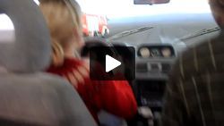 Ásta takes on the firetruck