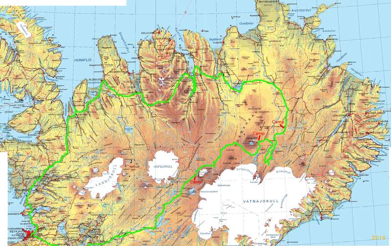 Trip map, (we went anticlockwise)