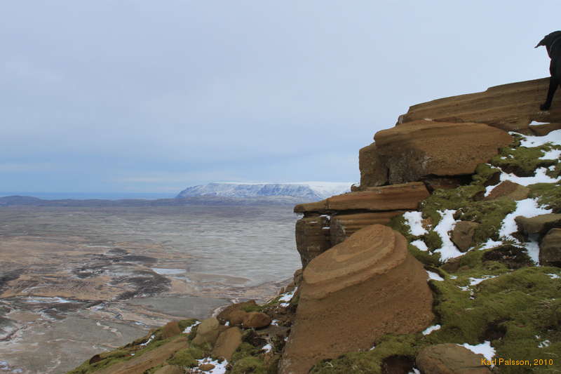 Moss and Moberg looking towards Esja